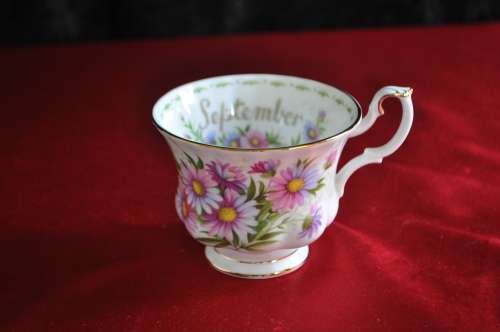 Royal Albert Flower Of The Month September "Michaelmas Daisy" Trio
