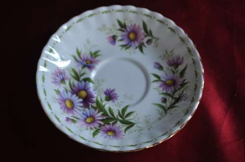 Royal Albert Flower Of The Month September "Michaelmas Daisy" Trio