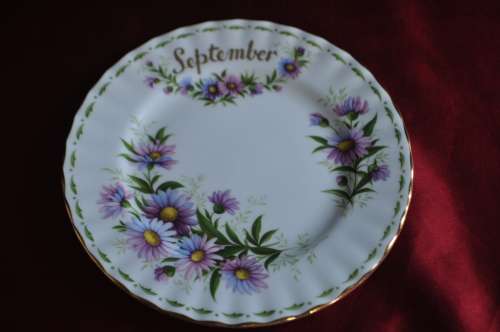 Royal Albert Flower Of The Month September "Michaelmas Daisy" Trio