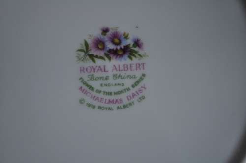 Royal Albert Flower Of The Month September "Michaelmas Daisy" Trio