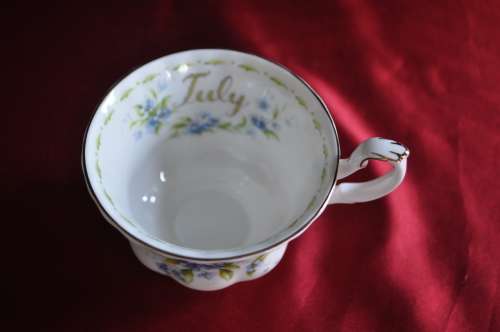 Royal Albert Flower Of The Month July "Forget - Me - Not" Trio