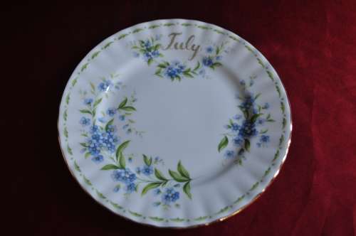 Royal Albert Flower Of The Month July "Forget - Me - Not" Trio
