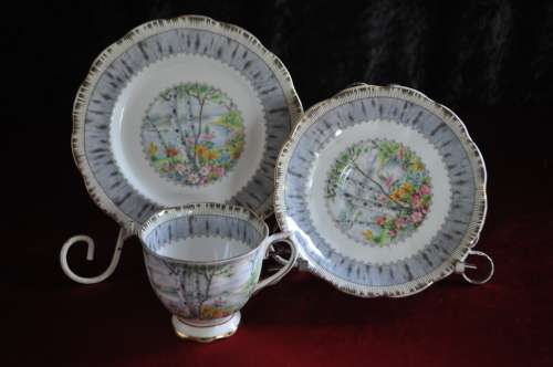 Royal Albert "Silver Birch" 21 Piece Tea Set  --  Collection or Courier Please!