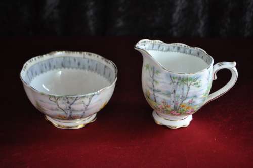 Royal Albert "Silver Birch" 21 Piece Tea Set  --  Collection or Courier Please!