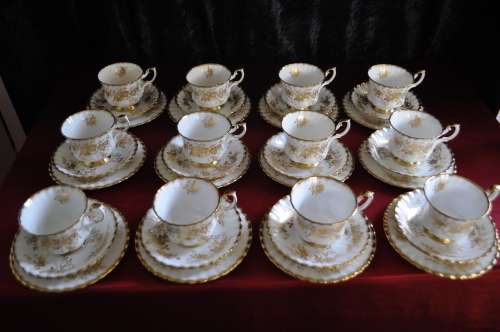 Royal Albert "Antoinette" 39 Piece Tea Set ----   Collection or Courier Please!!