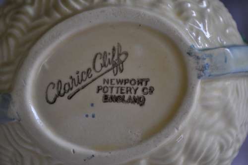 Clarice Cliff Celtic Harvest Gravy Boat & Saucer.