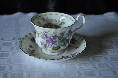 Royal Albert Flower Of The Month February "Violets" Duo