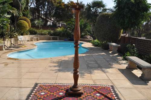 Walnut Carved Hat Stand Presented to The Mayor & Mayoress Of JHB. - J.D.R Opperman 1979 - 1980