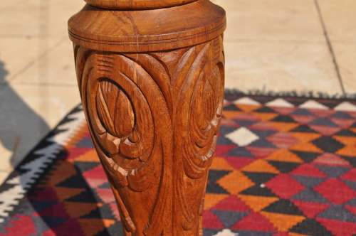 Walnut Carved Hat Stand Presented to The Mayor & Mayoress Of JHB. - J.D.R Opperman 1979 - 1980
