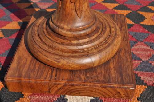 Walnut Carved Hat Stand Presented to The Mayor & Mayoress Of JHB. - J.D.R Opperman 1979 - 1980