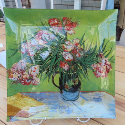 Flower Impressionist Square Plate