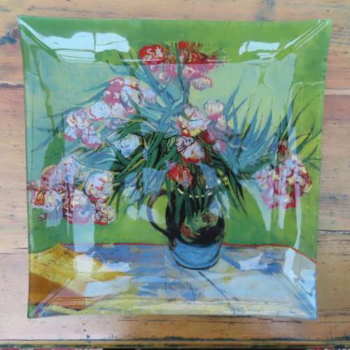 Flower Impressionist Square Plate