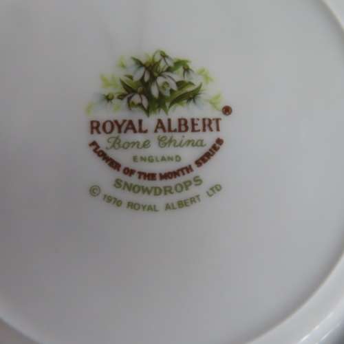 Royal Albert Flower Of The Month Large Coffee Duo January `Snowdrops`