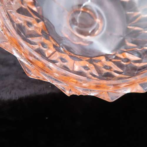 Pink Depression Glass Lidded Bowl