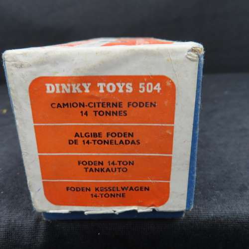 Dinkly Toy Empty Box #504 Foden 14 Ton Tanker