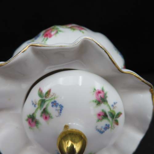 Royal Albert Moss Rose Dorothy Bag Trinket Lidded Dish