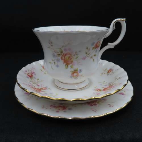 Royal Albert Peach Rose Tea Trio.