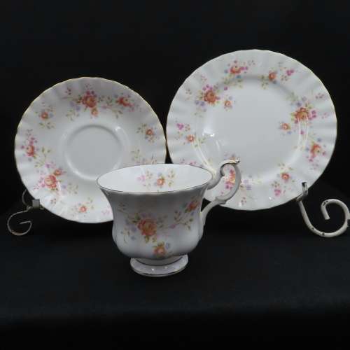 Royal Albert Peach Rose Tea Trio.