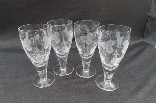 Stuart Crystal Wine Glasses x 4
