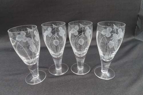 Stuart Crystal Wine Glasses x 4