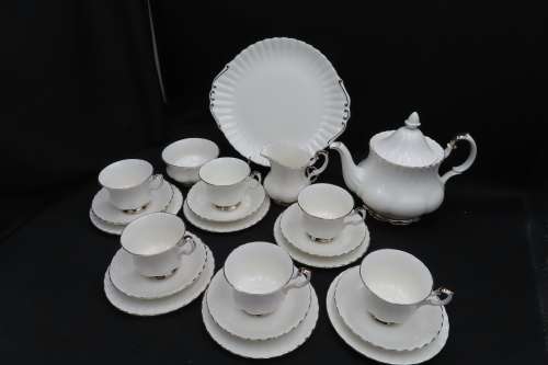 Royal Albert `Chantilly` 22 Piece Tea Set.