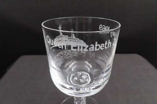 Stuart Crystal Goblet Limited Edition - Cunard - Queen Elizaberth 2nd - January 1969 - No 436