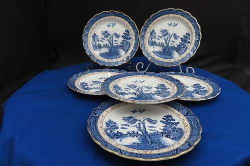 Booths Real Old Willow 6 x Sandwich Plates (A8025)