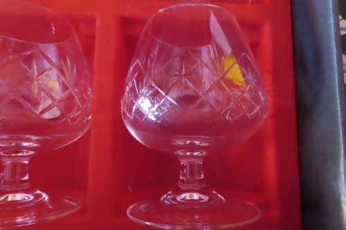 Somerset Crystal 24% Lead Boxed Brandy Balloon Glasses.