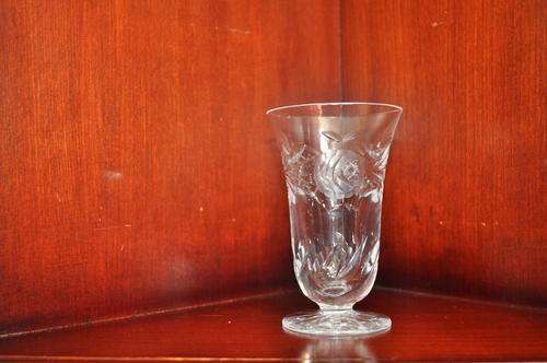 Rose Cut Crystal Vase