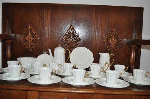 Wedgwood Coffee Set - 37 Piece - 11 Trio's, Coffee Pot, Sugar Bowl, Milk Jug and Creamer.