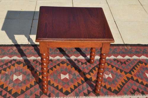 Teak Bobbin Leg Side Table  ----  Collections Only !!!!!!!
