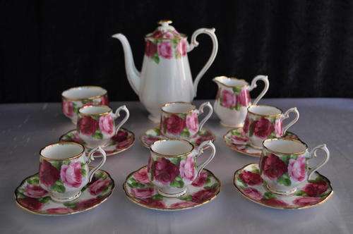 Royal Albert "Old English Rose" Demitasse Coffee Set