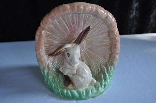 Sylvac long eared rabbit on mushroom vase  - No 1502 (see description for postage)