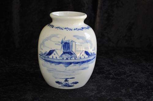 Lucia Ware Delfts Blue Hand Painted Vase - No 246