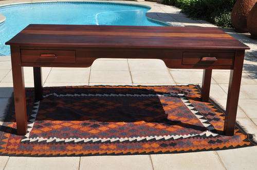 Solid Kiaat 2 Drawer Desk -----  Collections Only!!!!