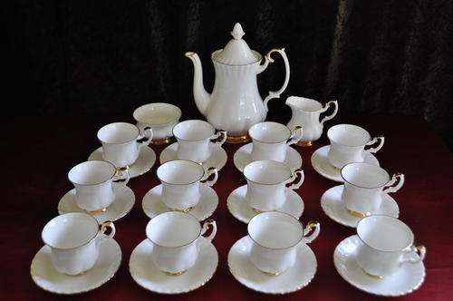 Royal Albert "Val D'or" 27 Piece Coffee Set  ---  Courier Please!!