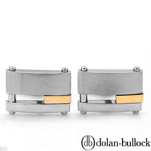 DOLAN BULLOCK Pleasant Brand New Cuff Links Made of 18K/StSl Gold and Stainless Steel. Total item we