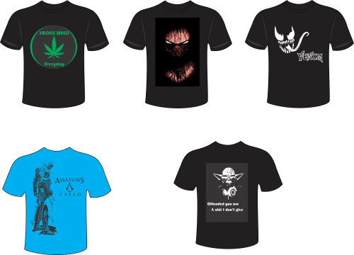 T-shirts printed (game of thrones, Breaking Bad, Jack Skeleton)