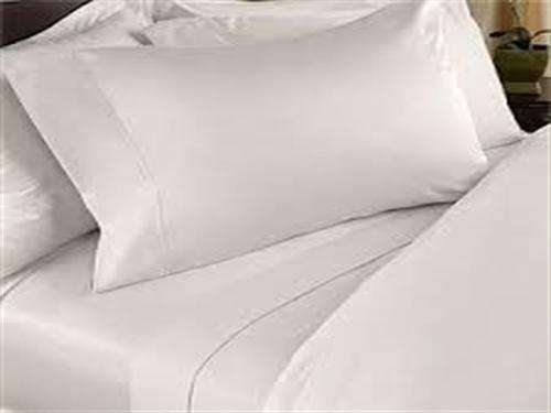 Luxury 500TC Fitted Sheet - Queen Size, White Colour