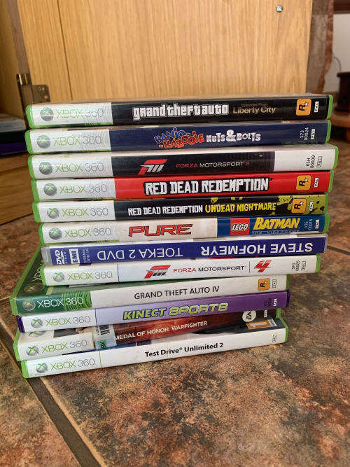 X box 360 with games