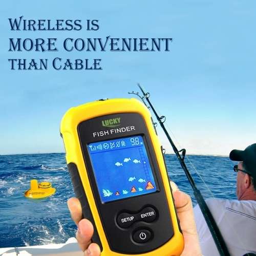 Lucky FFCW1108-1 Portable 120m Wireless Fish Finder Color Screen