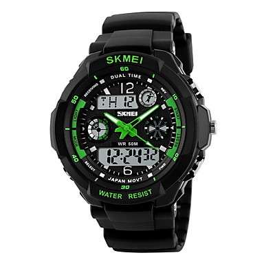 SKMEI® Men's Sport Military Watch Dual Time Zones Chronograph with Calendar
