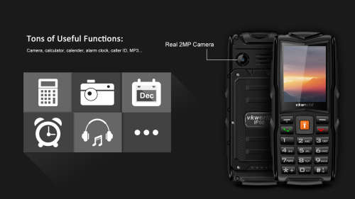 VKWORLD Stone V3 New Version 2.4" IP68 Waterproof / Dropproof / Dustproof Rugged Phone - Yellow