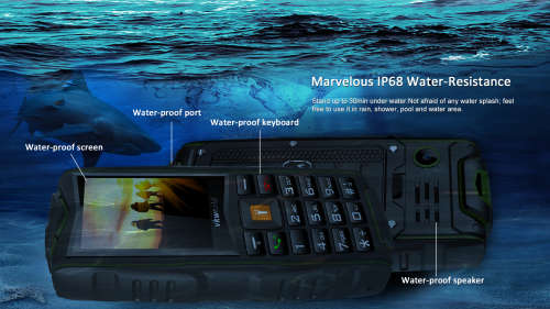 VKWORLD Stone V3 New Version 2.4" IP68 Waterproof / Dropproof / Dustproof Rugged Phone - Yellow