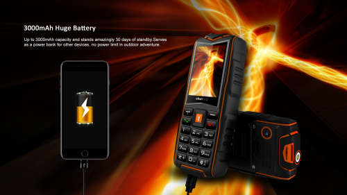 VKWORLD Stone V3 New Version 2.4" IP68 Waterproof / Dropproof / Dustproof Rugged Phone - Yellow