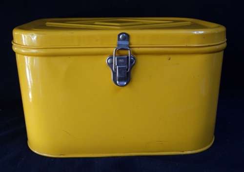 Yellow Enamel Kitchen Storage Tin