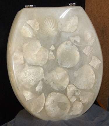 Mother of Pearl Shell Toilet Seat