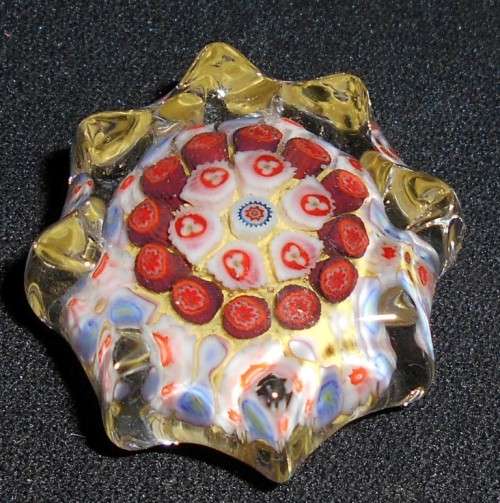 Vintage Murano Millefiori Glass Paperweight