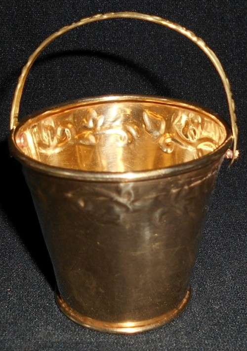 Vintage Indian Brass Sweetmeat Bucket