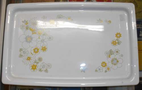 Vintage Corning Ware Floral Bouquet P-35-B Bake Broil Serving Tray